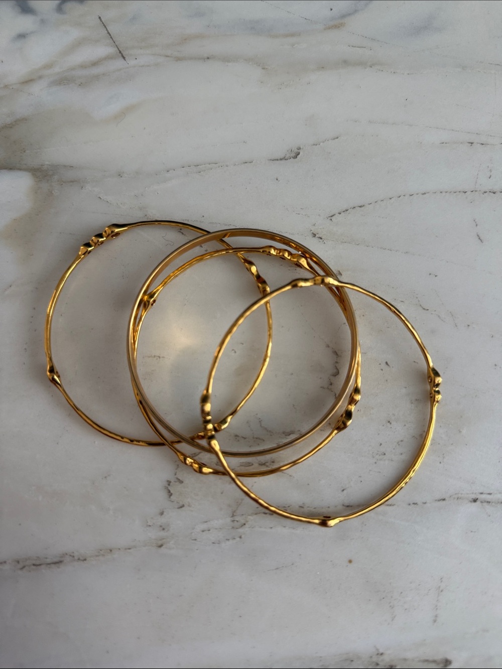 J. Crew Gold-Tone Crystal Accent Bangle Trio - Picture 2 of 4